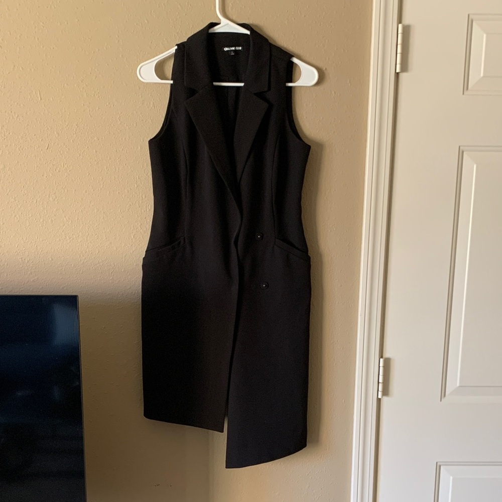 Gianni Bini Black Blazer Asymmetrical Dress